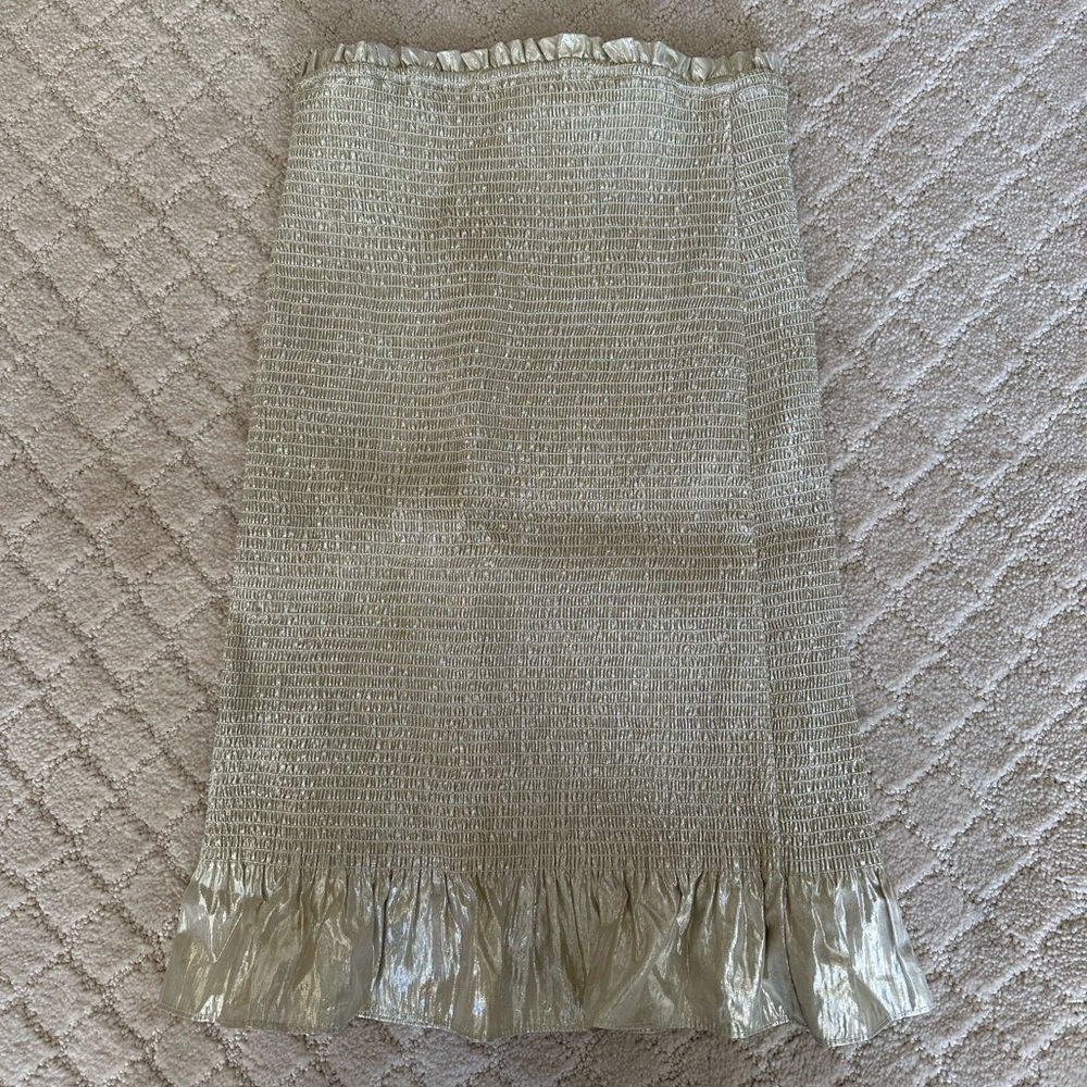 Aritzia Wilfred Elegant Gold Skirt